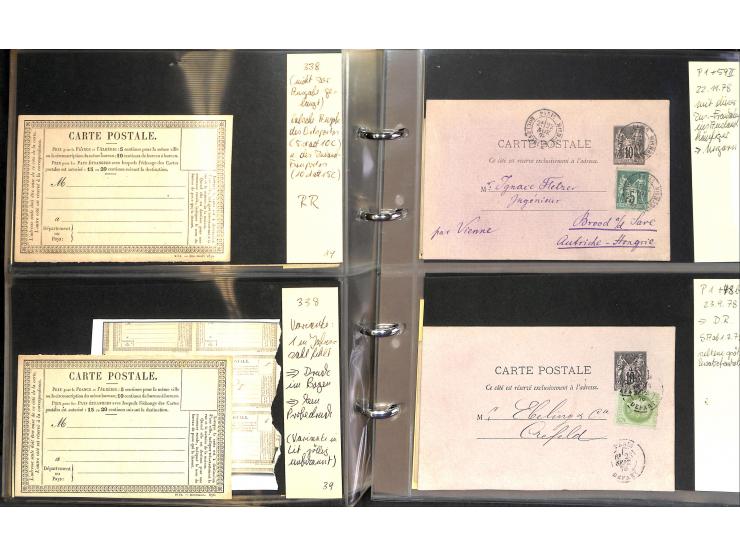 1872/78, umfangreiche Sammlung der amtlichen Formularkarten mit einigen hundert, meist gebrauchten Karten mit vielen verschie