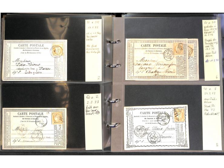1872/78, umfangreiche Sammlung der amtlichen Formularkarten mit einigen hundert, meist gebrauchten Karten mit vielen verschie