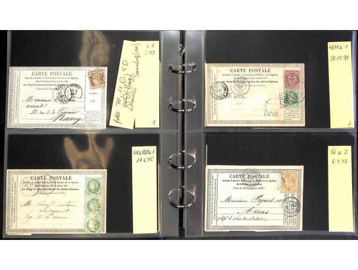 1872/78, umfangreiche Sammlung der amtlichen Formularkarten mit einigen hundert, meist gebrauchten Karten mit vielen verschie
