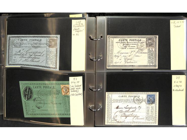 1872/78, umfangreiche Sammlung der amtlichen Formularkarten mit einigen hundert, meist gebrauchten Karten mit vielen verschie