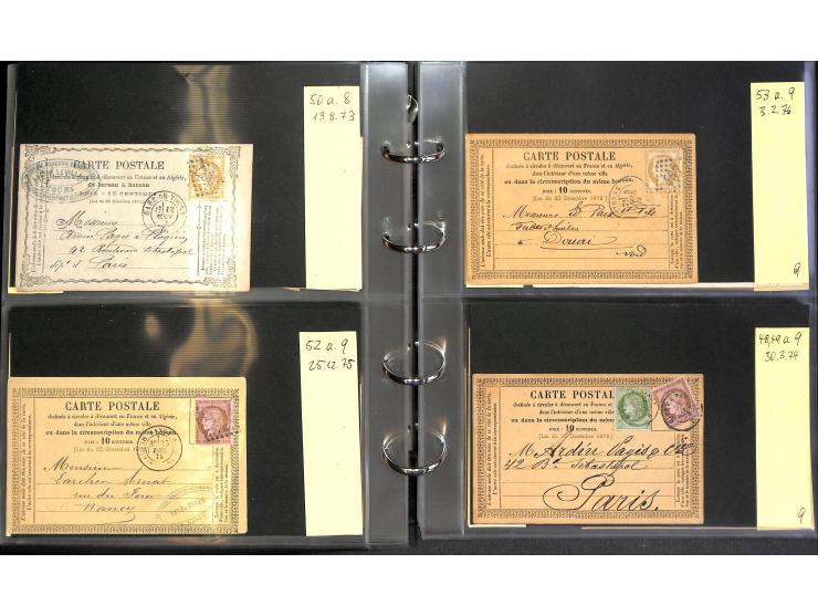 1872/78, umfangreiche Sammlung der amtlichen Formularkarten mit einigen hundert, meist gebrauchten Karten mit vielen verschie