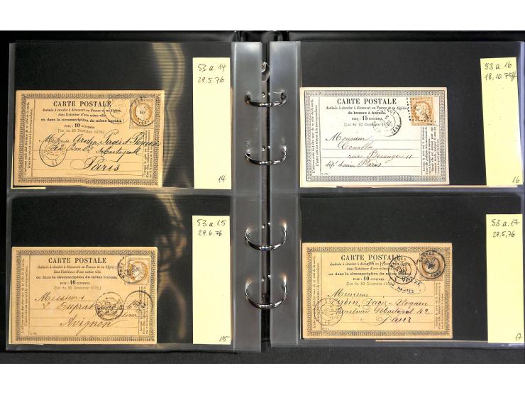 1872/78, umfangreiche Sammlung der amtlichen Formularkarten mit einigen hundert, meist gebrauchten Karten mit vielen verschie