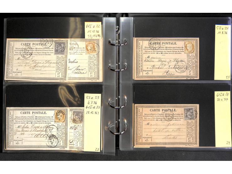 1872/78, umfangreiche Sammlung der amtlichen Formularkarten mit einigen hundert, meist gebrauchten Karten mit vielen verschie