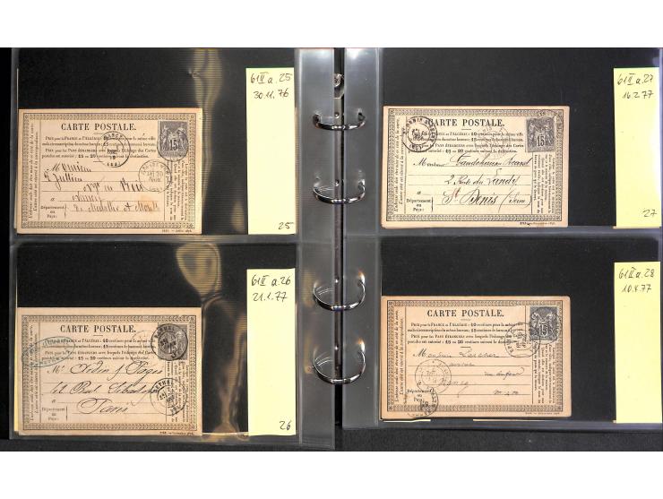 1872/78, umfangreiche Sammlung der amtlichen Formularkarten mit einigen hundert, meist gebrauchten Karten mit vielen verschie