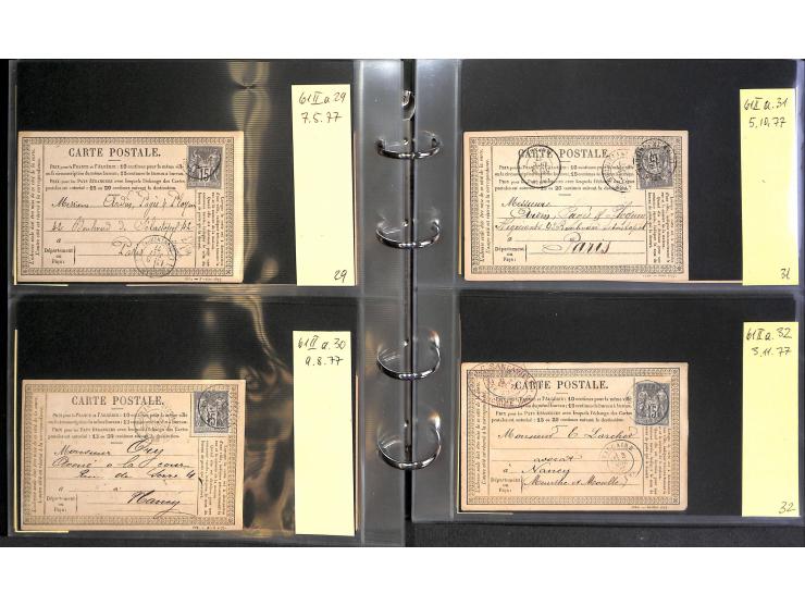 1872/78, umfangreiche Sammlung der amtlichen Formularkarten mit einigen hundert, meist gebrauchten Karten mit vielen verschie