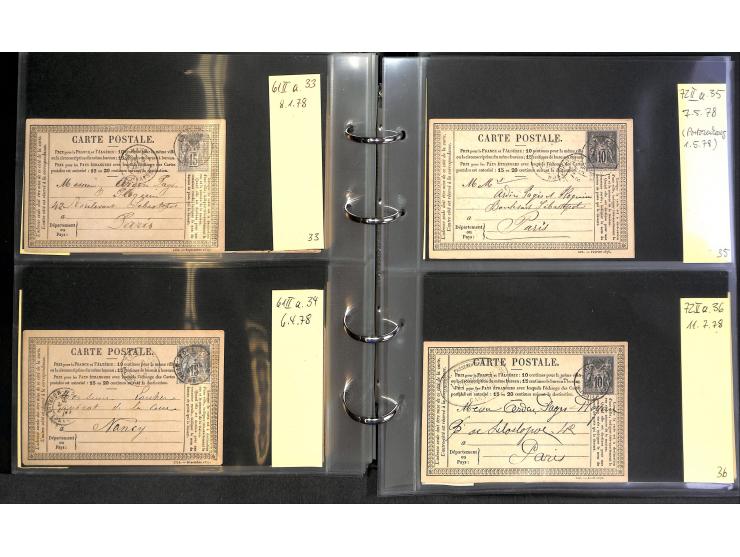 1872/78, umfangreiche Sammlung der amtlichen Formularkarten mit einigen hundert, meist gebrauchten Karten mit vielen verschie