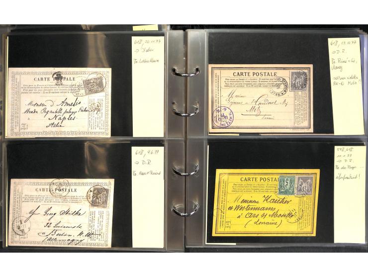 1872/78, umfangreiche Sammlung der amtlichen Formularkarten mit einigen hundert, meist gebrauchten Karten mit vielen verschie