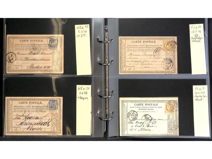1872/78, umfangreiche Sammlung der amtlichen Formularkarten mit einigen hundert, meist gebrauchten Karten mit vielen verschie