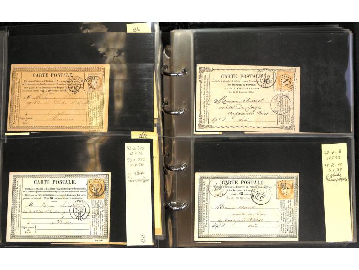 1872/78, umfangreiche Sammlung der amtlichen Formularkarten mit einigen hundert, meist gebrauchten Karten mit vielen verschie