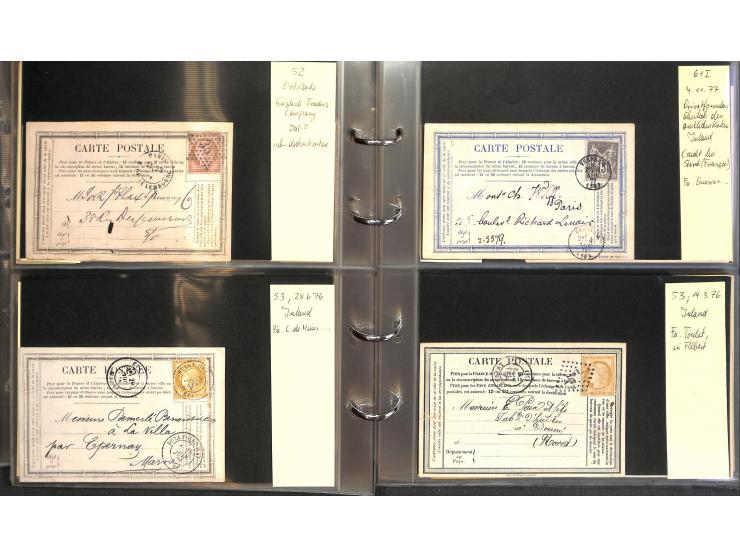 1872/78, umfangreiche Sammlung der amtlichen Formularkarten mit einigen hundert, meist gebrauchten Karten mit vielen verschie