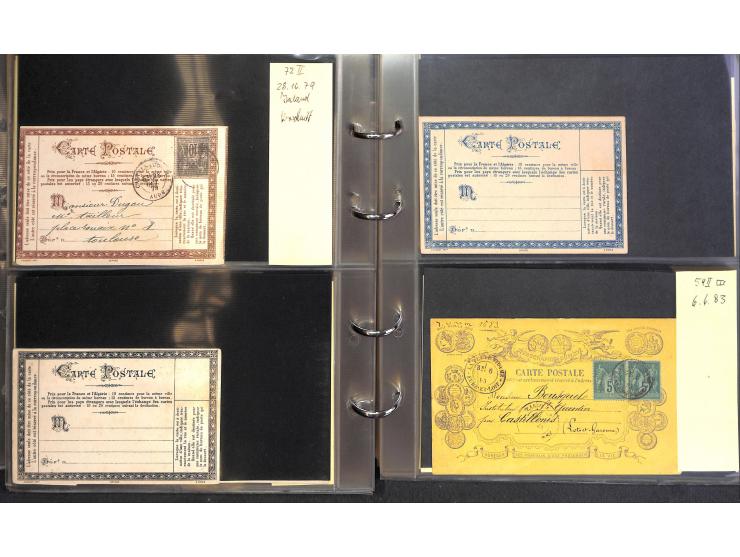 1872/78, umfangreiche Sammlung der amtlichen Formularkarten mit einigen hundert, meist gebrauchten Karten mit vielen verschie