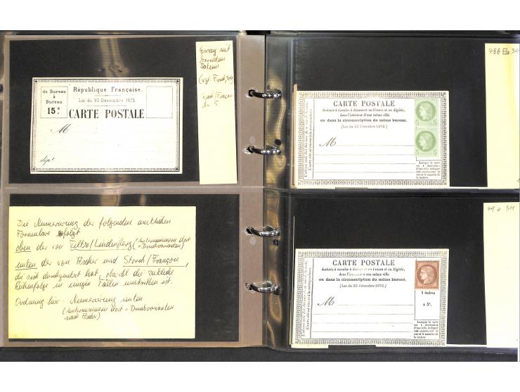 1872/78, umfangreiche Sammlung der amtlichen Formularkarten mit einigen hundert, meist gebrauchten Karten mit vielen verschie