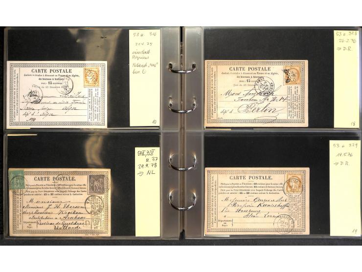 1872/78, umfangreiche Sammlung der amtlichen Formularkarten mit einigen hundert, meist gebrauchten Karten mit vielen verschie