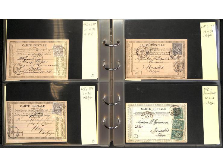 1872/78, umfangreiche Sammlung der amtlichen Formularkarten mit einigen hundert, meist gebrauchten Karten mit vielen verschie