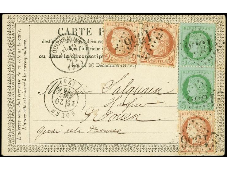 1872/78, umfangreiche Sammlung der amtlichen Formularkarten mit einigen hundert, meist gebrauchten Karten mit vielen verschie