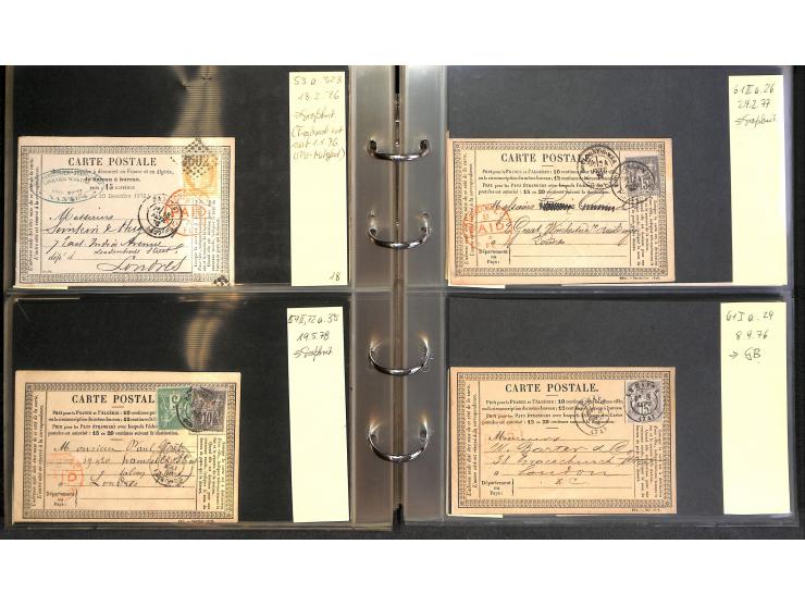 1872/78, umfangreiche Sammlung der amtlichen Formularkarten mit einigen hundert, meist gebrauchten Karten mit vielen verschie