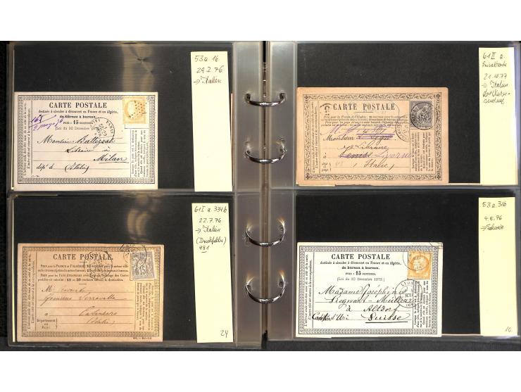 1872/78, umfangreiche Sammlung der amtlichen Formularkarten mit einigen hundert, meist gebrauchten Karten mit vielen verschie