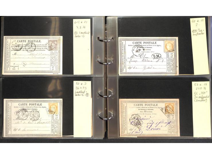 1872/78, umfangreiche Sammlung der amtlichen Formularkarten mit einigen hundert, meist gebrauchten Karten mit vielen verschie