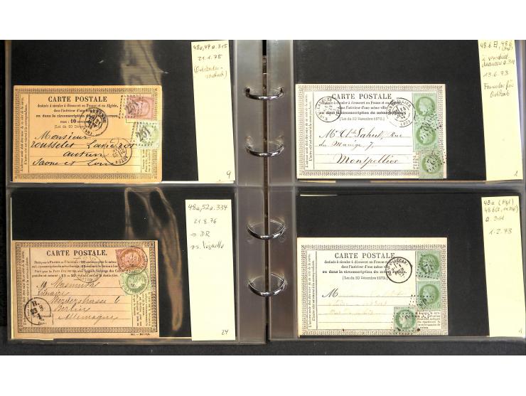 1872/78, umfangreiche Sammlung der amtlichen Formularkarten mit einigen hundert, meist gebrauchten Karten mit vielen verschie