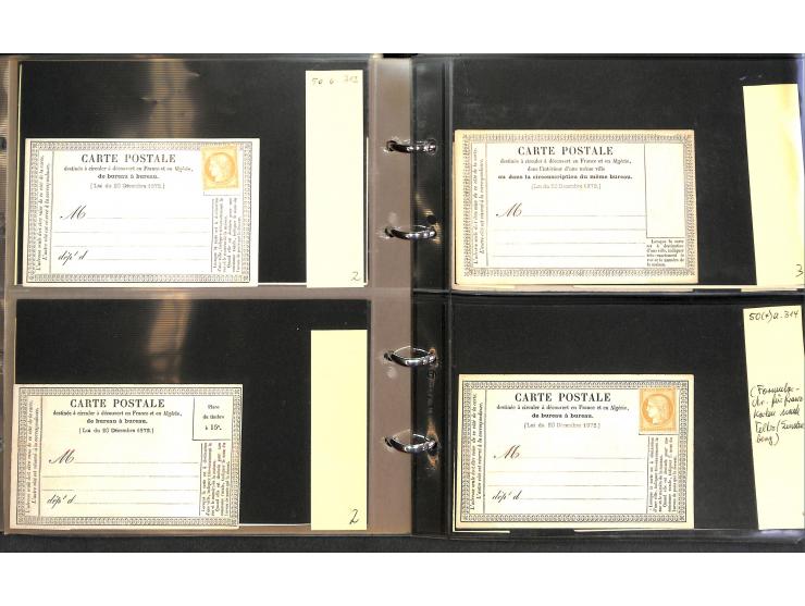 1872/78, umfangreiche Sammlung der amtlichen Formularkarten mit einigen hundert, meist gebrauchten Karten mit vielen verschie