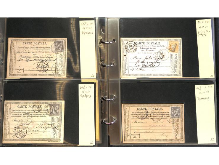 1872/78, umfangreiche Sammlung der amtlichen Formularkarten mit einigen hundert, meist gebrauchten Karten mit vielen verschie