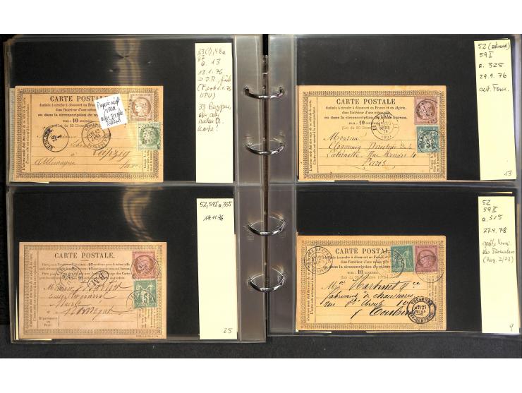 1872/78, umfangreiche Sammlung der amtlichen Formularkarten mit einigen hundert, meist gebrauchten Karten mit vielen verschie