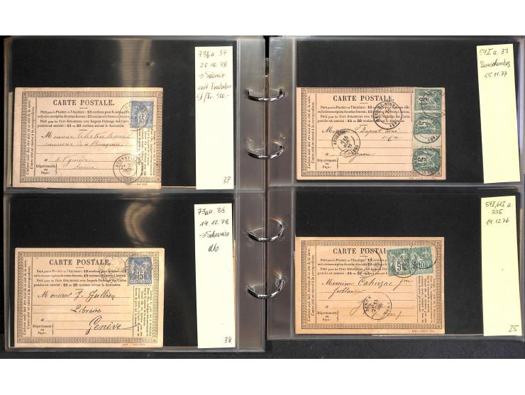 1872/78, umfangreiche Sammlung der amtlichen Formularkarten mit einigen hundert, meist gebrauchten Karten mit vielen verschie