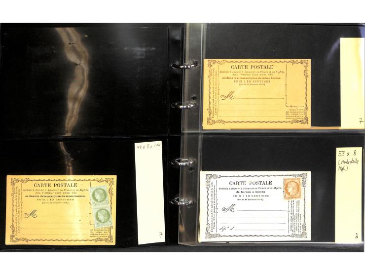 1872/78, umfangreiche Sammlung der amtlichen Formularkarten mit einigen hundert, meist gebrauchten Karten mit vielen verschie