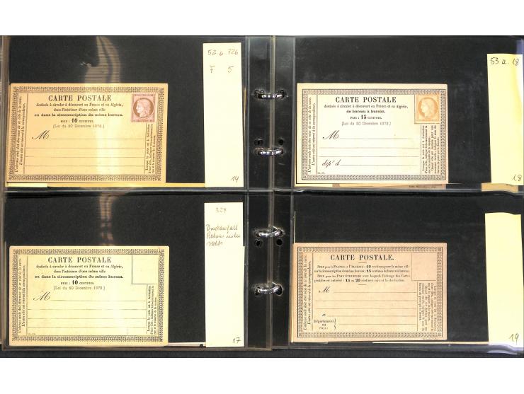 1872/78, umfangreiche Sammlung der amtlichen Formularkarten mit einigen hundert, meist gebrauchten Karten mit vielen verschie