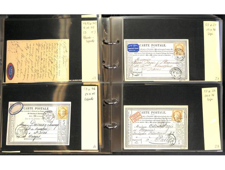 1872/78, umfangreiche Sammlung der amtlichen Formularkarten mit einigen hundert, meist gebrauchten Karten mit vielen verschie