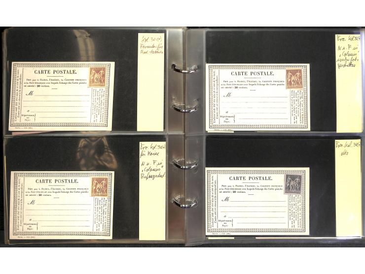 1872/78, umfangreiche Sammlung der amtlichen Formularkarten mit einigen hundert, meist gebrauchten Karten mit vielen verschie
