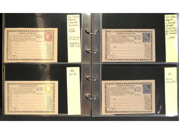 1872/78, umfangreiche Sammlung der amtlichen Formularkarten mit einigen hundert, meist gebrauchten Karten mit vielen verschie