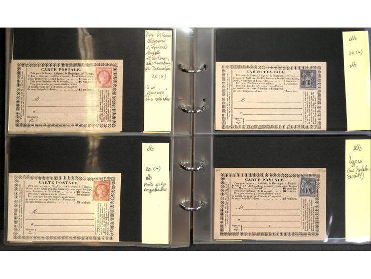 1872/78, umfangreiche Sammlung der amtlichen Formularkarten mit einigen hundert, meist gebrauchten Karten mit vielen verschie
