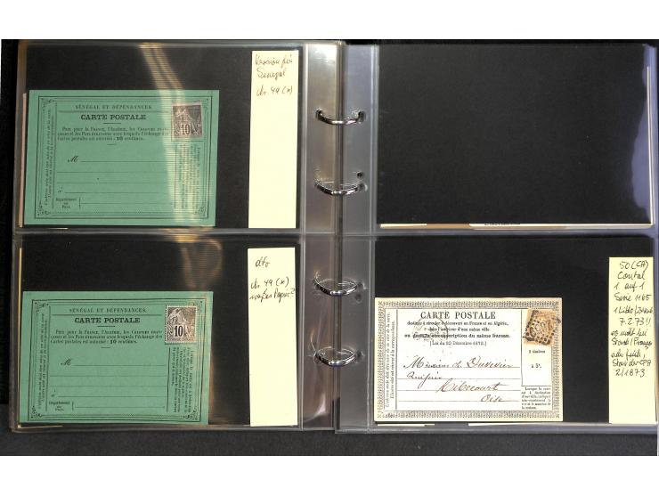 1872/78, umfangreiche Sammlung der amtlichen Formularkarten mit einigen hundert, meist gebrauchten Karten mit vielen verschie