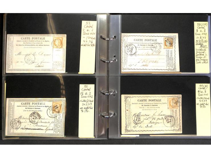1872/78, umfangreiche Sammlung der amtlichen Formularkarten mit einigen hundert, meist gebrauchten Karten mit vielen verschie