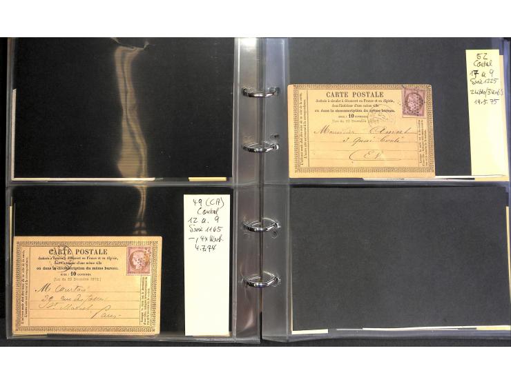 1872/78, umfangreiche Sammlung der amtlichen Formularkarten mit einigen hundert, meist gebrauchten Karten mit vielen verschie