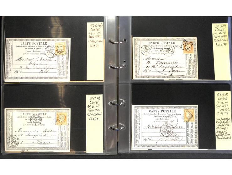 1872/78, umfangreiche Sammlung der amtlichen Formularkarten mit einigen hundert, meist gebrauchten Karten mit vielen verschie