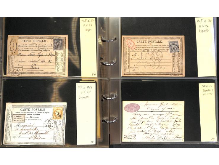 1872/78, umfangreiche Sammlung der amtlichen Formularkarten mit einigen hundert, meist gebrauchten Karten mit vielen verschie