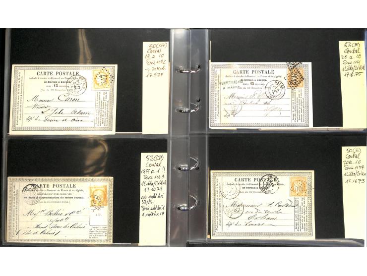 1872/78, umfangreiche Sammlung der amtlichen Formularkarten mit einigen hundert, meist gebrauchten Karten mit vielen verschie