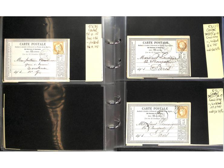 1872/78, umfangreiche Sammlung der amtlichen Formularkarten mit einigen hundert, meist gebrauchten Karten mit vielen verschie