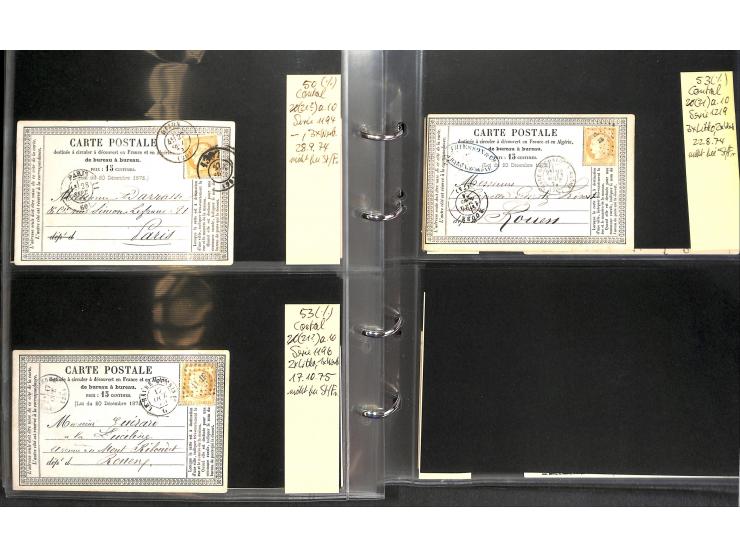 1872/78, umfangreiche Sammlung der amtlichen Formularkarten mit einigen hundert, meist gebrauchten Karten mit vielen verschie