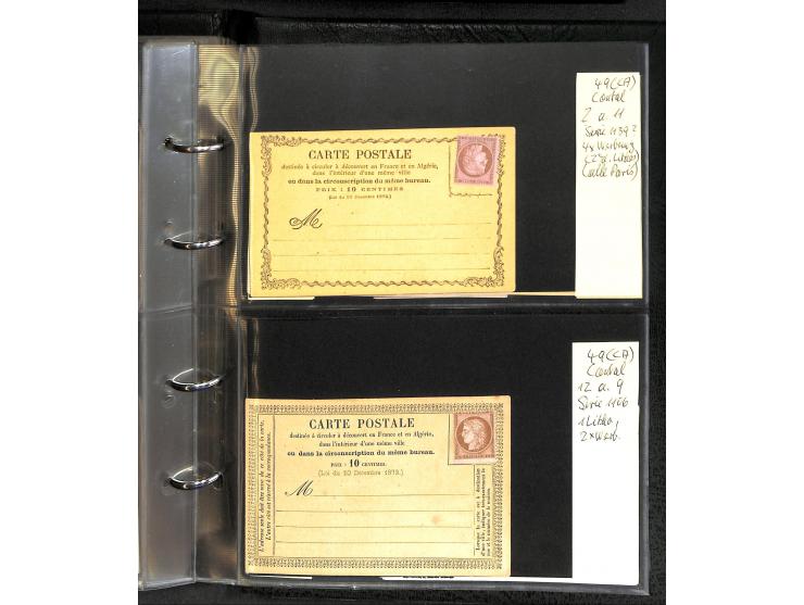 1872/78, umfangreiche Sammlung der amtlichen Formularkarten mit einigen hundert, meist gebrauchten Karten mit vielen verschie