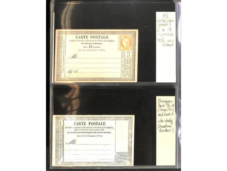 1872/78, umfangreiche Sammlung der amtlichen Formularkarten mit einigen hundert, meist gebrauchten Karten mit vielen verschie