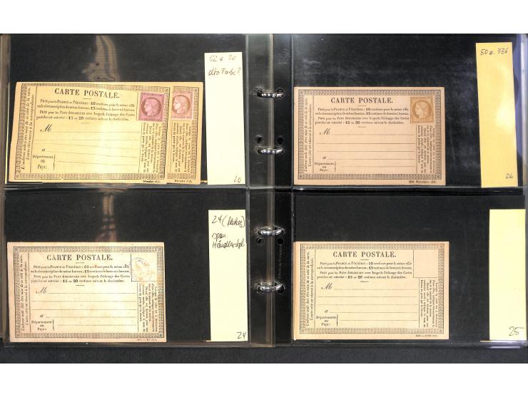 1872/78, umfangreiche Sammlung der amtlichen Formularkarten mit einigen hundert, meist gebrauchten Karten mit vielen verschie