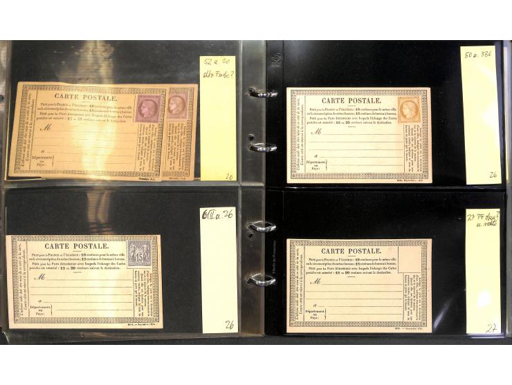 1872/78, umfangreiche Sammlung der amtlichen Formularkarten mit einigen hundert, meist gebrauchten Karten mit vielen verschie