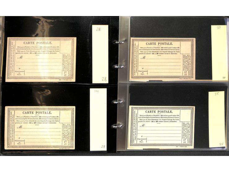 1872/78, umfangreiche Sammlung der amtlichen Formularkarten mit einigen hundert, meist gebrauchten Karten mit vielen verschie