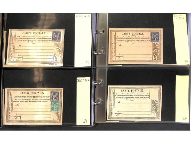 1872/78, umfangreiche Sammlung der amtlichen Formularkarten mit einigen hundert, meist gebrauchten Karten mit vielen verschie