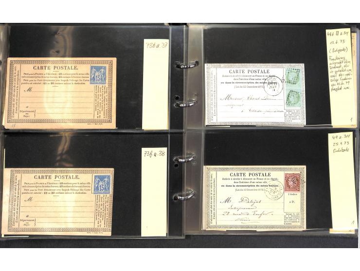 1872/78, umfangreiche Sammlung der amtlichen Formularkarten mit einigen hundert, meist gebrauchten Karten mit vielen verschie
