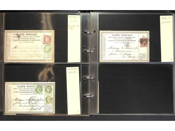 1872/78, umfangreiche Sammlung der amtlichen Formularkarten mit einigen hundert, meist gebrauchten Karten mit vielen verschie
