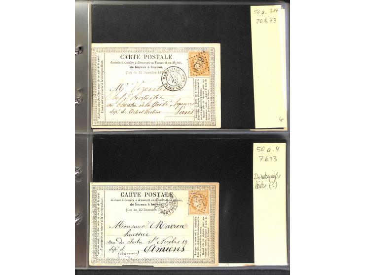 1872/78, umfangreiche Sammlung der amtlichen Formularkarten mit einigen hundert, meist gebrauchten Karten mit vielen verschie